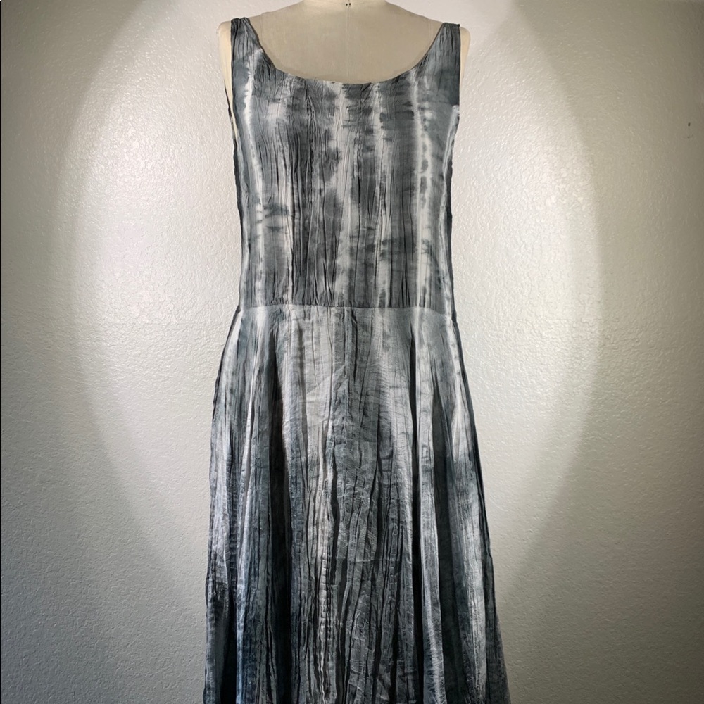 Viviana Uchitel Silk aquarelle Midi Dress Sz 1 NWT